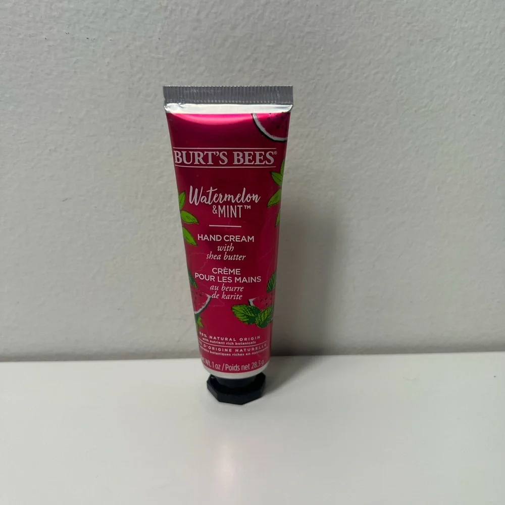 Burt's Bees Watermelon & Mint Travel Size Portable Hand Cream 1.0 OZ